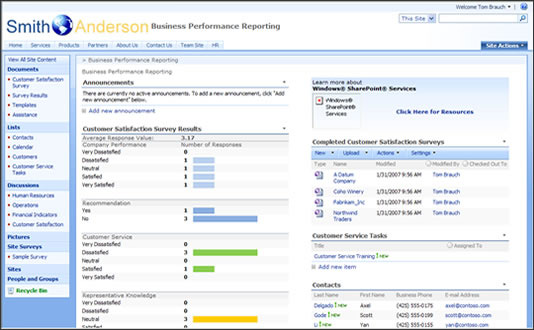 Business Performance template screenshot