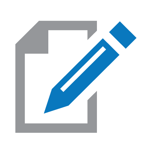 Pencil with paper icon