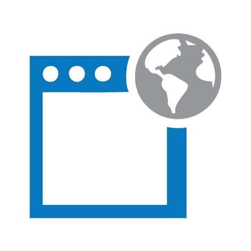 Web page with globe icon