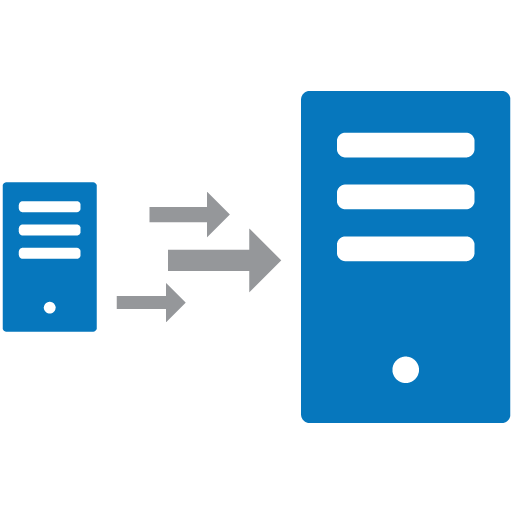 Sever pointing to bigger server icon
