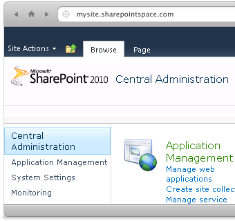 SharePoint 2010 Central Admin