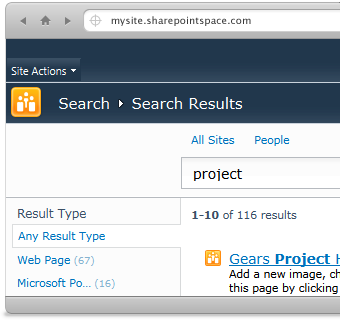 SharePoint 2010 Enterprise Search Features