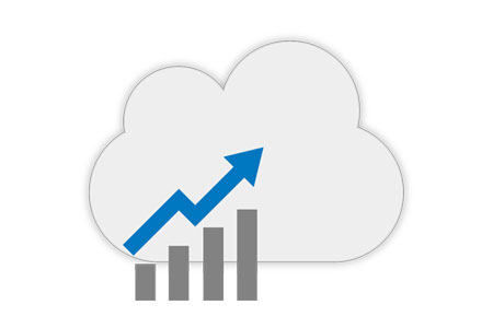 Cloud with bar chart