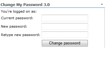 Change My Password 3.0 Web Part