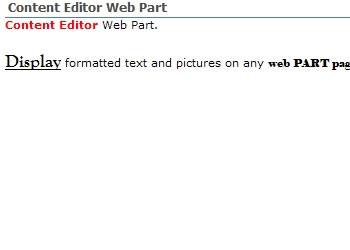 SharePoint Content Editor Web Part