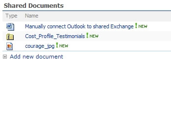 SharePoint Shared Documents Web Part
