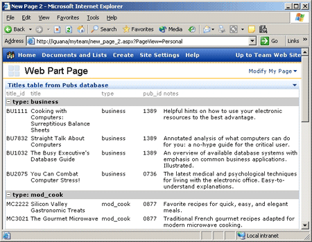 FrontPage - Data View Screenshot 2