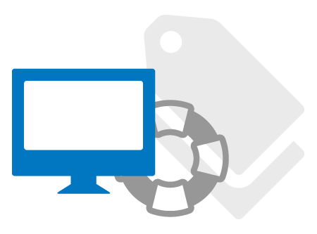 Computer and livesaver icons