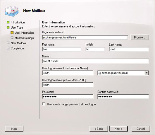 How to Create Exchange Mailboxes - 2