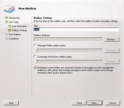 How to Create Exchange Mailboxes - 3