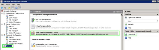 Delete Public Folder Exchange 2007