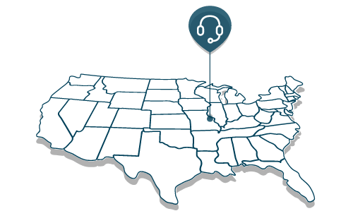 US Based Support Map